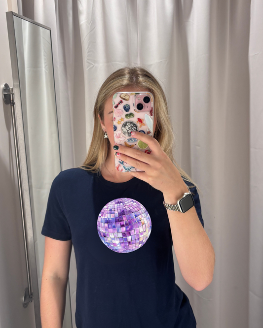 The Purple Disco Ball Baby Tee