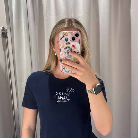 The She’s Got Away baby Tee Navy