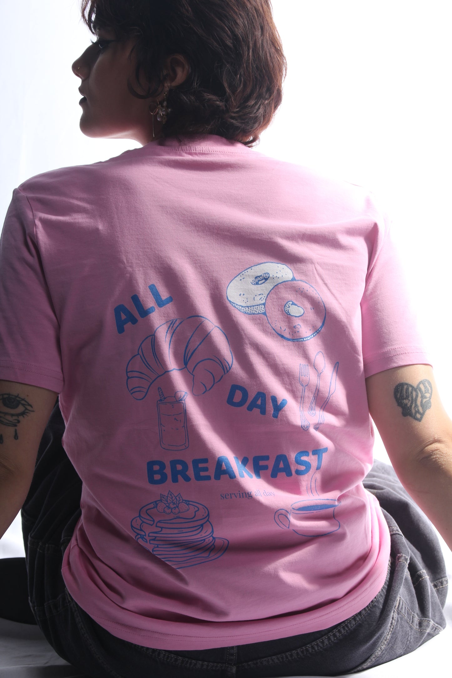 The All Day Breakfast Pink T-Shirt