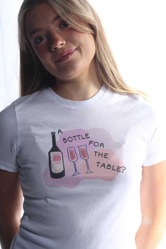 The A Bottle for the Table? Baby Tee White