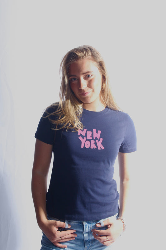 The New York Baby Tee Navy