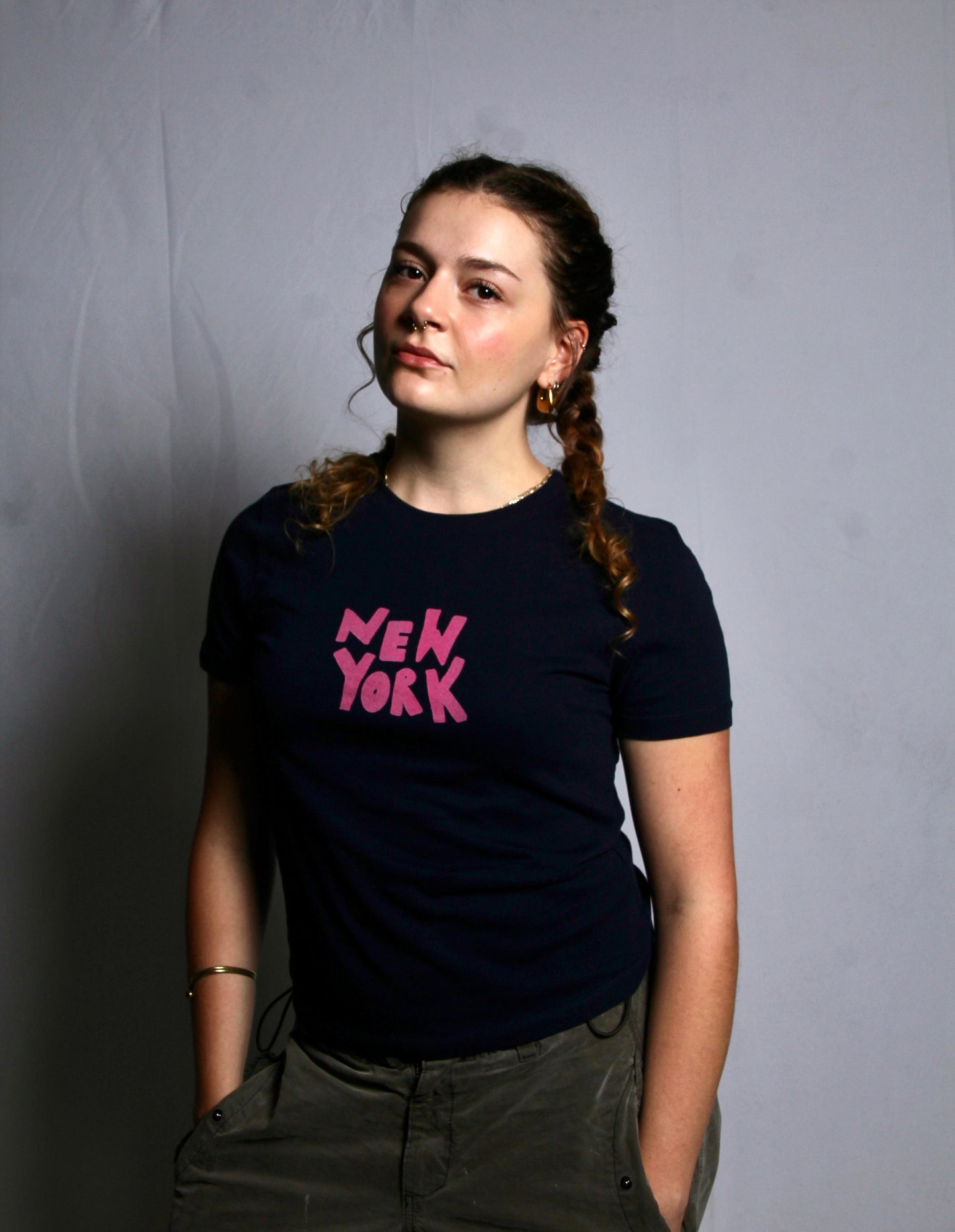 The New York Baby Tee Navy