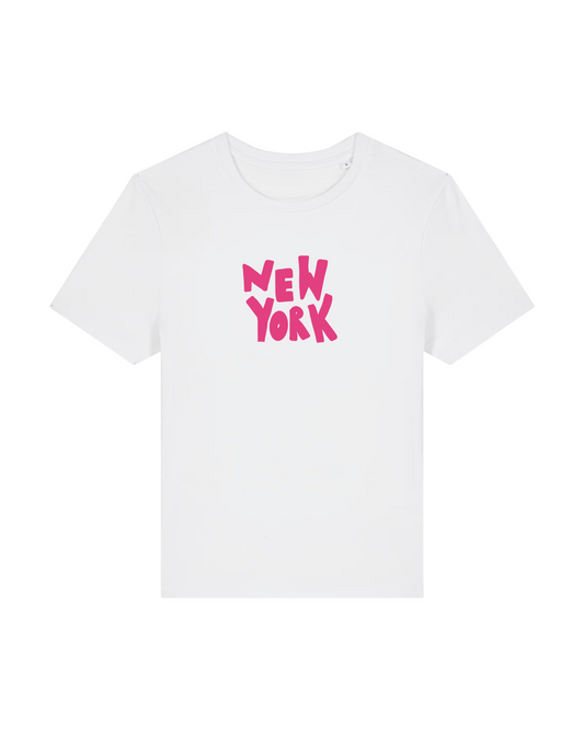 The New York Baby Tee White