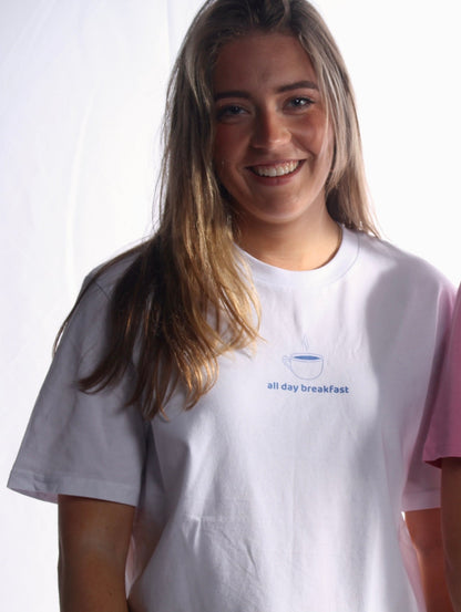 The All Day Breakfast White T-Shirt